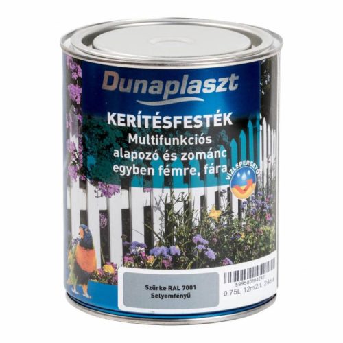 Dunaplaszt - kerítésfesték szürke - 0,75l