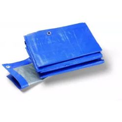   Védőponyva - fémgyűrűkkel - kék - több méretben - 180g/m2